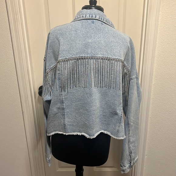 NWT Rhinestone Denim Jacket ✨ - Picture 2 of 5